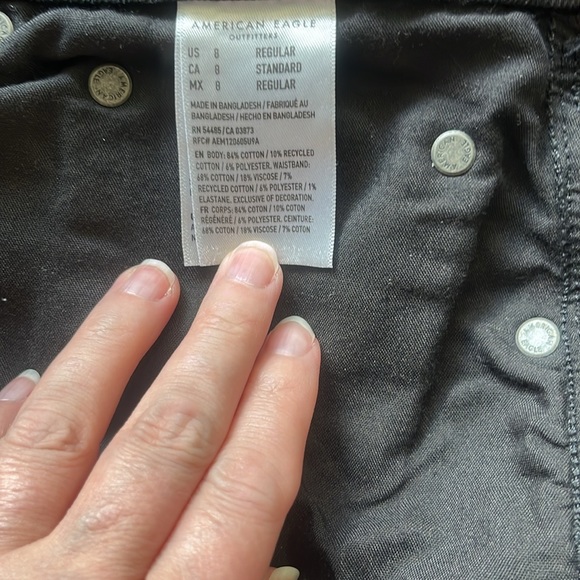 NWT American Eagle Highest Rise ‘90’s Boyfriend Jeans Black Size 8 29W - Picture 11 of 13